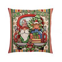 Cute Christmas Tree Santa Claus Letter Linen Pillow Cases sku image 7