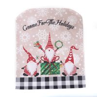 Christmas Fashion Santa Claus Letter Linen Nonwoven Party Chair Cover main image 2