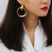 Exaggerated Round Solid Color Alloy Women's Drop Earrings 1 Pair main image 5