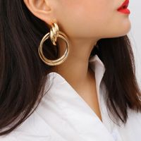 Exaggerated Round Solid Color Alloy Women's Drop Earrings 1 Pair main image 1