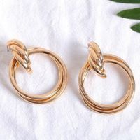 Exaggerated Round Solid Color Alloy Women's Drop Earrings 1 Pair main image 2