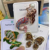 Fashion Animal Alloy Inlay Artificial Crystal Artificial Diamond Opal Women's Brooches main image 1