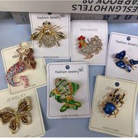 Fashion Animal Alloy Inlay Artificial Crystal Artificial Diamond Opal Women's Brooches sku image 1