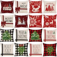 Fashion Christmas Tree Letter Elk Polyester Pillow Cases main image 1