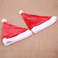 Christmas Fashion Solid Color Cloth Party Christmas Hat main image 3