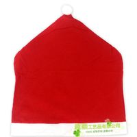 Christmas Fashion Solid Color Cloth Party Chair Cover sku image 1