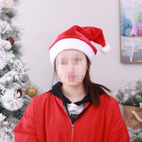Christmas Fashion Solid Color Cloth Party Christmas Hat main image 2