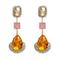 Wholesale Jewelry 1 Pair Fashion Geometric Alloy Rhinestones Earrings main image 6