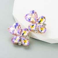 Ins Style Geometric Alloy Gold Plated Rhinestones Women's Earrings 1 Pair main image 6