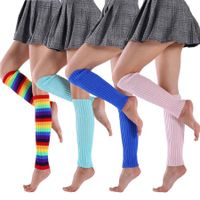 Women's Fashion Stripe Solid Color Acrylic Jacquard Over The Knee Socks main image 2