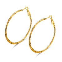 Simple Style Round Alloy Sequins Women's Hoop Earrings 1 Pair main image 2