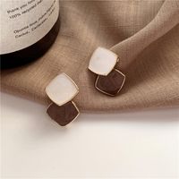Simple Style Geometric Rhinestone Artificial Gemstones Earrings 1 Pair sku image 4