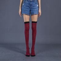 Women's Fashion Stripe Acrylic Over The Knee Socks sku image 28