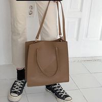 Femmes Moyen Toutes Les Saisons Faux Cuir Couleur Unie Mode Carré Boucle Magnétique Sac À Main sku image 2