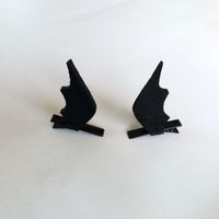 Gothic Bat Cloth Hair Clip 2 Pieces main image 3