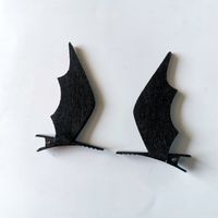 Gothic Bat Cloth Hair Clip 2 Pieces main image 2