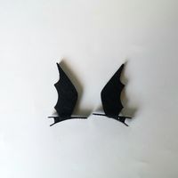 Gothic Bat Cloth Hair Clip 2 Pieces sku image 1