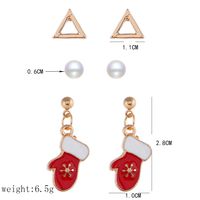 Mode Weihnachtsmann Bogenknoten Legierung Künstliche Perlen Frau Tropfenohrringe 1 Paar main image 4
