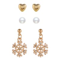 Fashion Santa Claus Bow Knot Alloy Artificial Pearls Women's Drop Earrings 1 Pair sku image 5