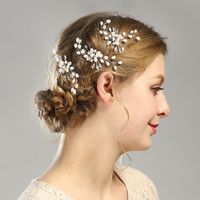 Sweet Geometric Flower Alloy Artificial Rhinestones Artificial Pearls Hairpin main image 4