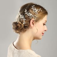 Sweet Geometric Flower Alloy Artificial Rhinestones Artificial Pearls Hairpin main image 1