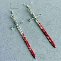 1 Pair Funny Blade Scissors Alloy Drop Earrings sku image 11