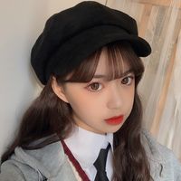 Women's Fashion Solid Color Flat Eaves Beret Hat main image 3