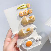 Cute Poached Egg Plastic Hair Clip main image 3