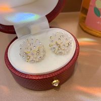 Sweet Heart Shape Flower Alloy Rhinestones Women's Drop Earrings 1 Pair sku image 10