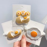 Cute Poached Egg Plastic Hair Clip main image 1