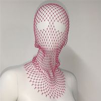 Women's Vacation And Party Veil Grid Diamond Veil sku image 15