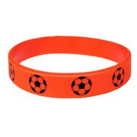 Fashion Circle Football Silica Gel Unisex Bracelets main image 2