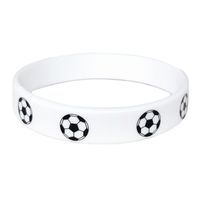Fashion Circle Football Silica Gel Unisex Bracelets main image 3