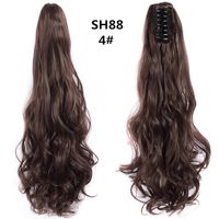 Women's Fashion Multicolor Brown Black Party High Temperature Wire Long Curly Hair Wigs sku image 2