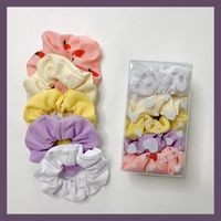 Mode Fruit Couleur Unie Chiffon Attache-cheveux 5 Pièces sku image 13