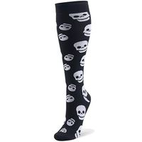 Women's Cool Style Skull Nylon Over The Knee Socks 2 Pieces sku image 1