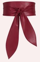 Fashion Solid Color Pu Leather Bowknot Women's Leather Belts 1 Piece sku image 7