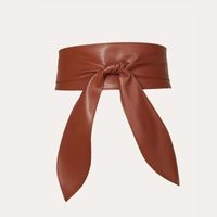 Fashion Solid Color Pu Leather Bowknot Women's Leather Belts 1 Piece main image 4