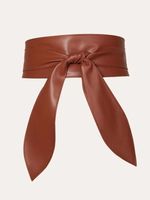 Fashion Solid Color Pu Leather Bowknot Women's Leather Belts 1 Piece sku image 4