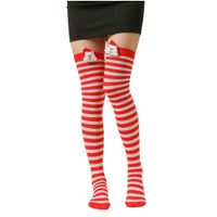 Women's Sweet Stripe Solid Color Polyester Rib-knit Over The Knee Socks 2 Pieces main image 3