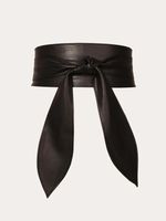 Fashion Solid Color Pu Leather Bowknot Women's Leather Belts 1 Piece sku image 1