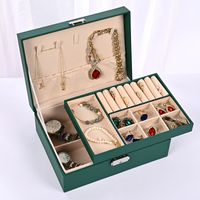 Simple Style Solid Color Pu Leather Jewelry Boxes 1 Piece sku image 4