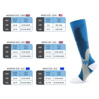 Unisex Sports Color Block Nylon Over The Knee Socks 2 Pieces main image 3