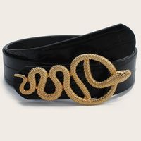 Fashion Snake Pu Leather Women's Leather Belts 1 Piece sku image 1