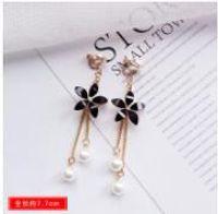 Simple Style Flower Alloy Inlay Zircon Women's Drop Earrings 1 Pair sku image 10