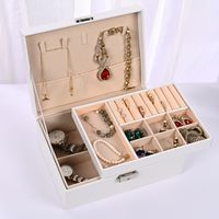 Simple Style Solid Color Pu Leather Jewelry Boxes 1 Piece sku image 2