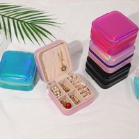 Simple Style Gradient Color Pu Leather Jewelry Boxes main image 3