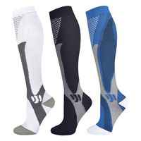 Unisex Sports Color Block Nylon Over The Knee Socks 2 Pieces main image 2
