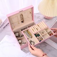 Simple Style Solid Color Pu Leather Jewelry Boxes 1 Piece main image 2