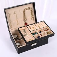 Simple Style Solid Color Pu Leather Jewelry Boxes 1 Piece sku image 1